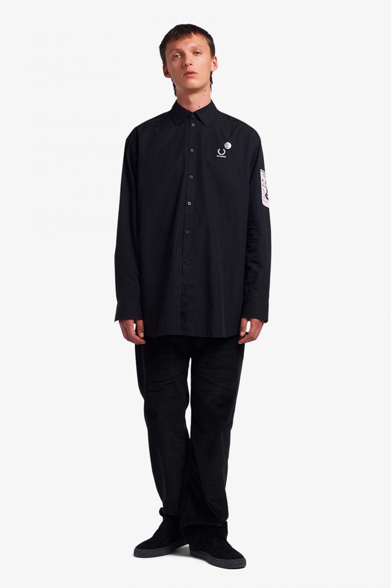 Black Fred Perry SM1955 Men's Shirts | PH 1528CTVE